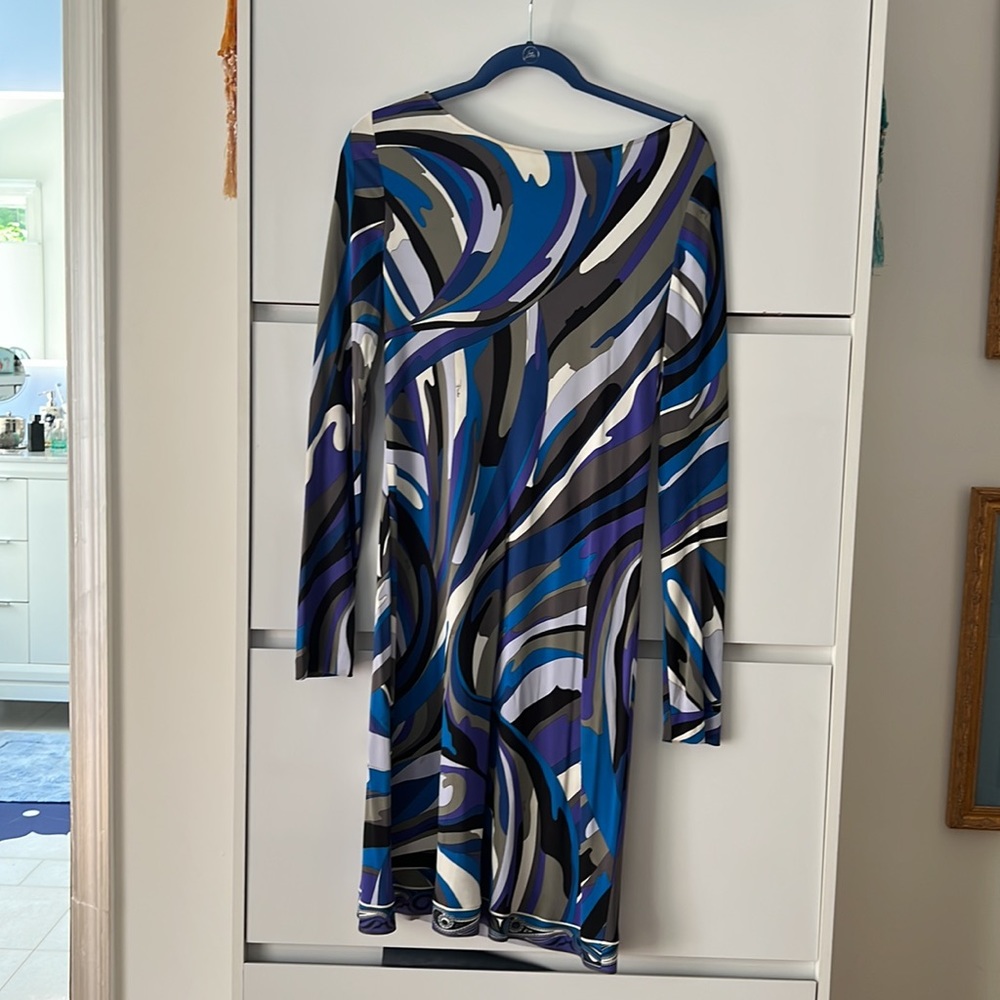 EMILIO PUCCI LONG SLEEVE BELOW THE KNEE DRESS